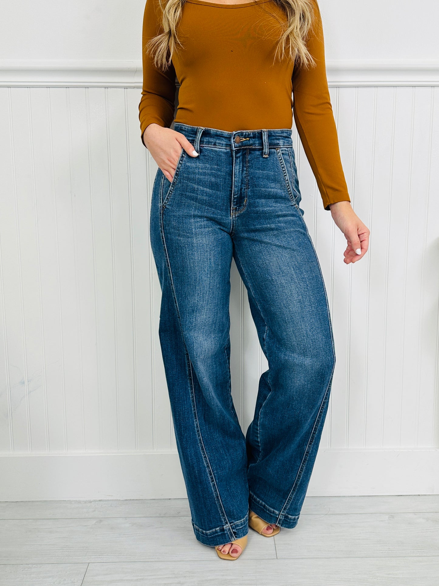 Judy Blue Downtown Dream Wide Leg Trouser Jeans