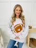 Football Stripes Graphic Crewneck Sweatshirt