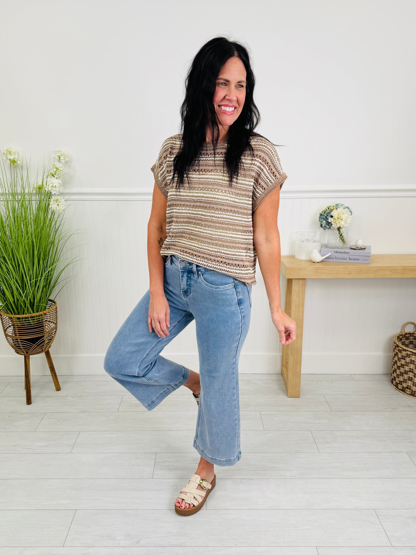 Triple the Comfort Cropped Wide Leg Jeans in Three Inseams