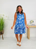 The Gone Coastal Dress In Santorini Print