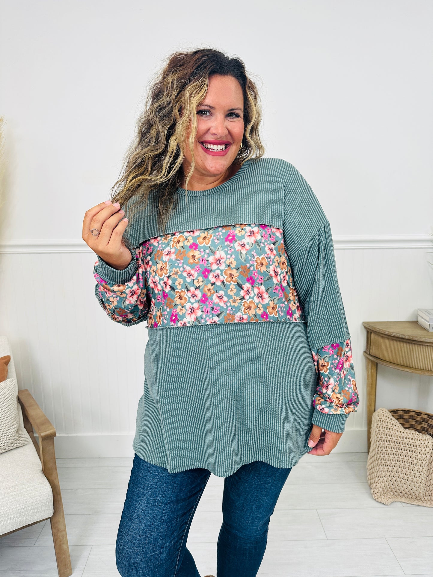 Fall Flowers Top-- Multiple Colors!
