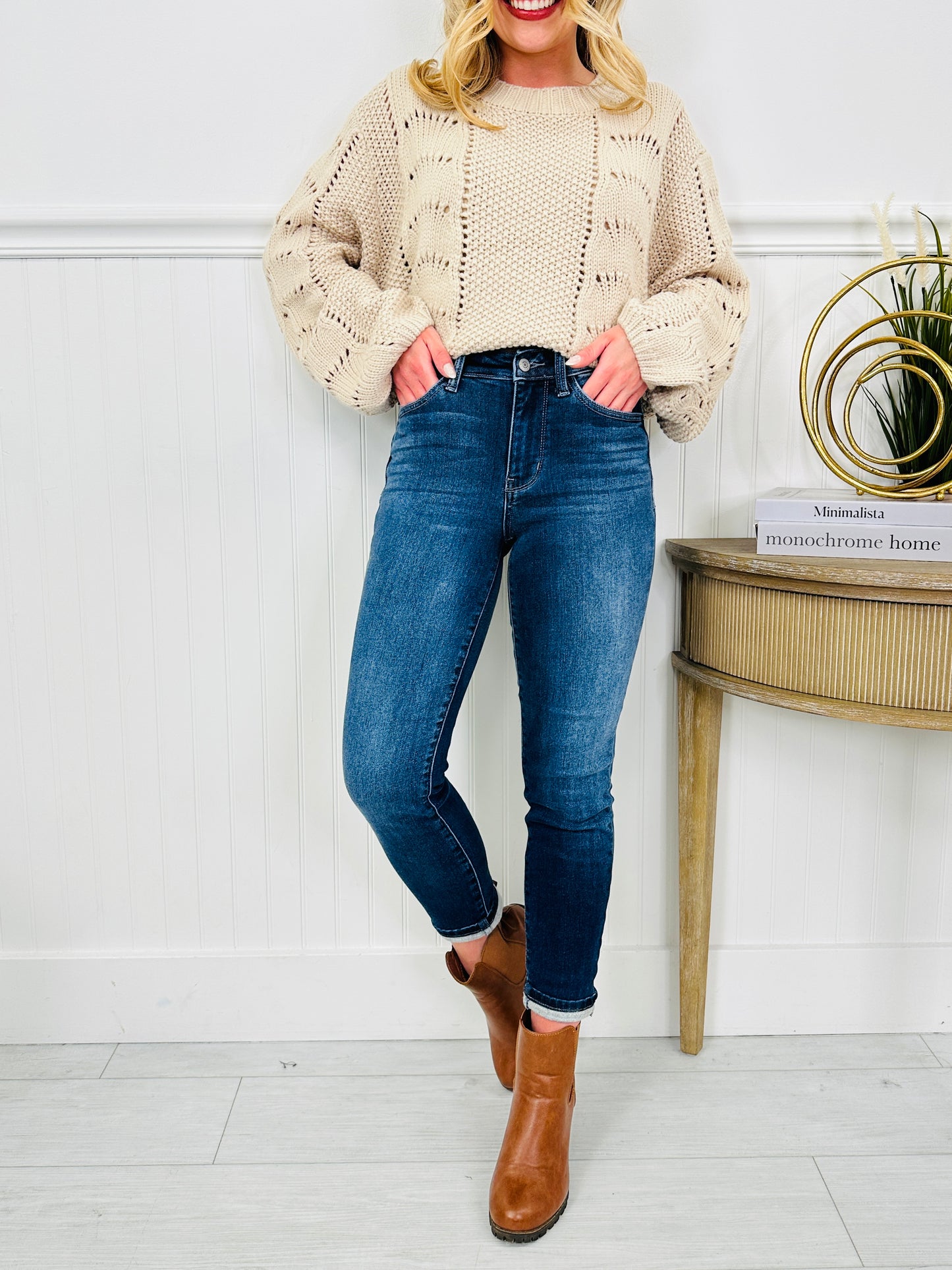 Judy Blue Keep Me Cozy Thermal Skinny Jeans