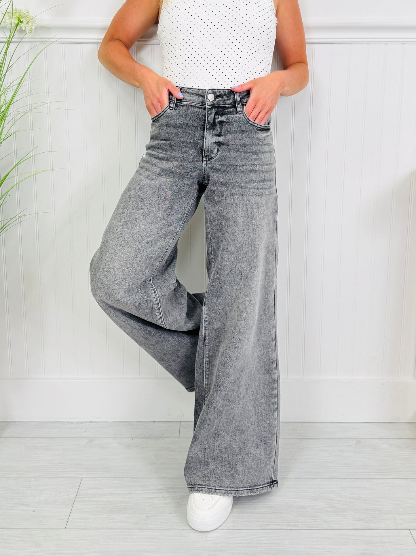 Judy Blue Smoke Show Palazzo Wide Leg Jeans