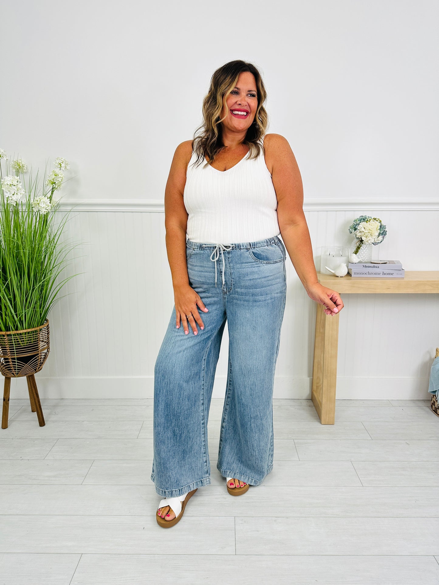 Judy Blue Featherweight Flow Palazzo Jeans