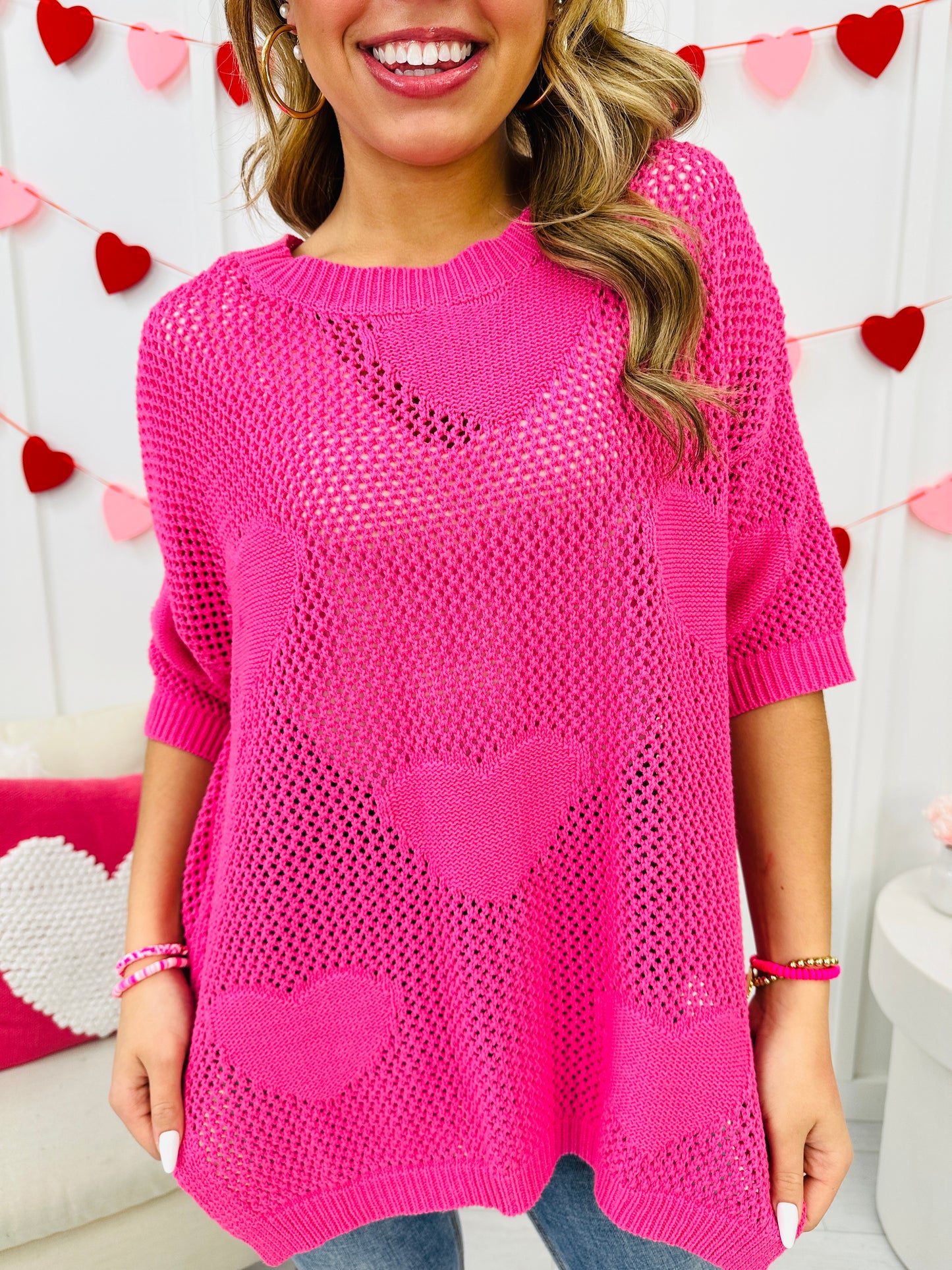 Mesh Of My Heart Sweater- Multiple Colors!