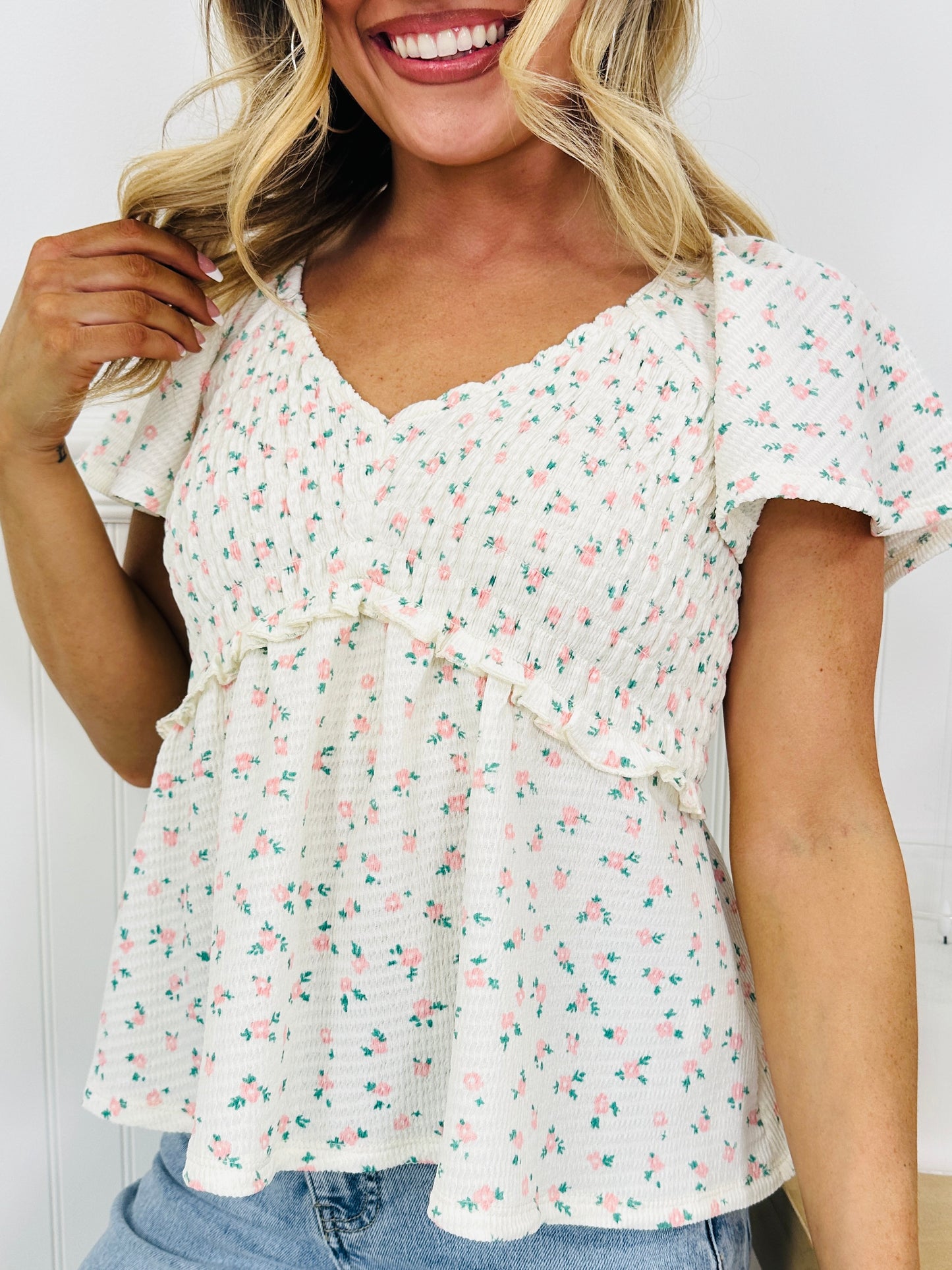 Secret Garden Top in Pink Floral