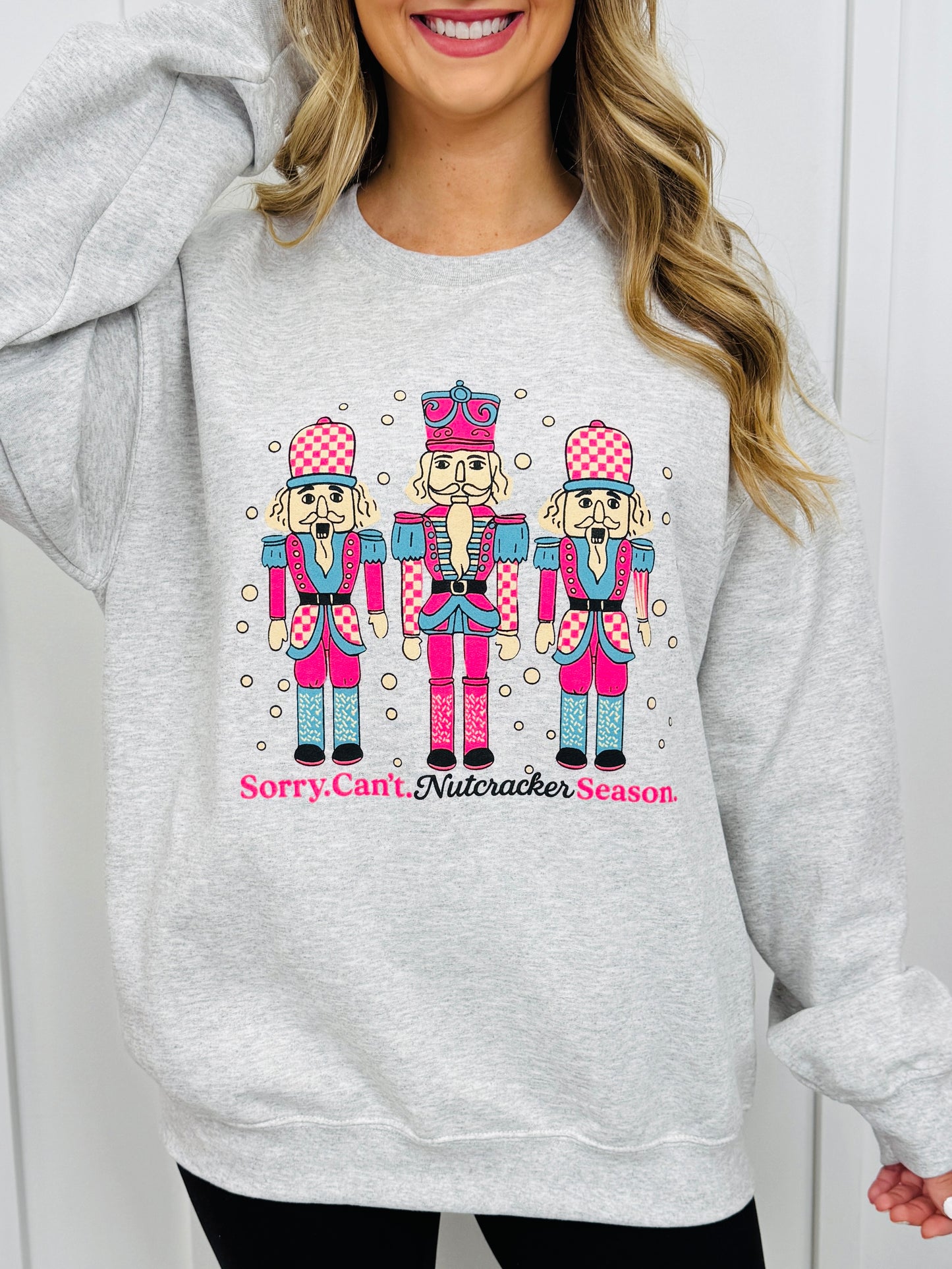 Sorry Can't Nutcracker Graphic Crewneck Sweatshirt