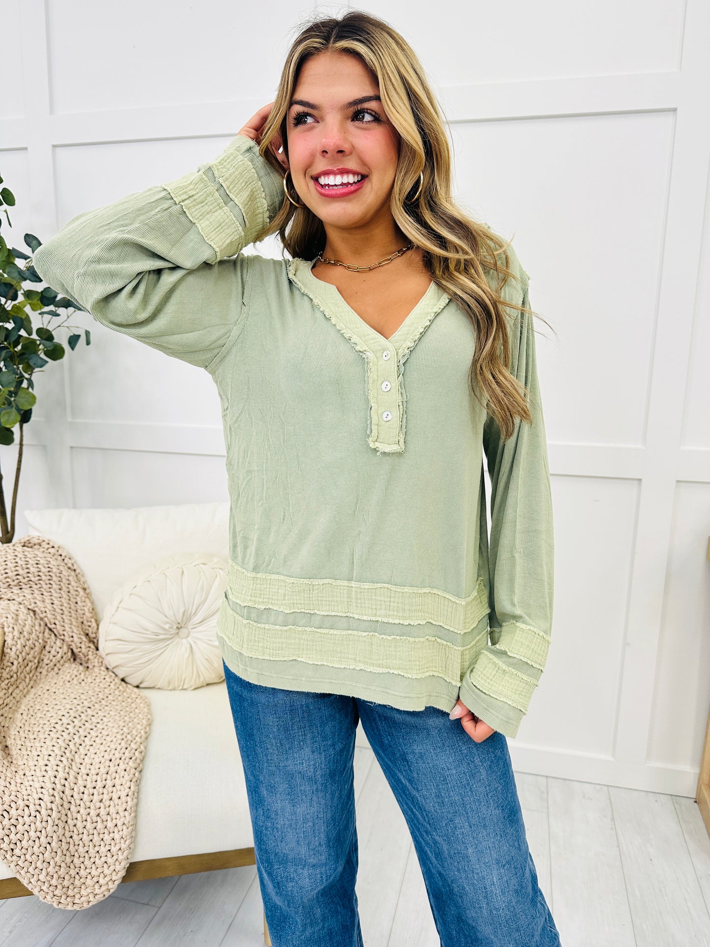 Breezy And Buttoned Top- Multiple Colors!