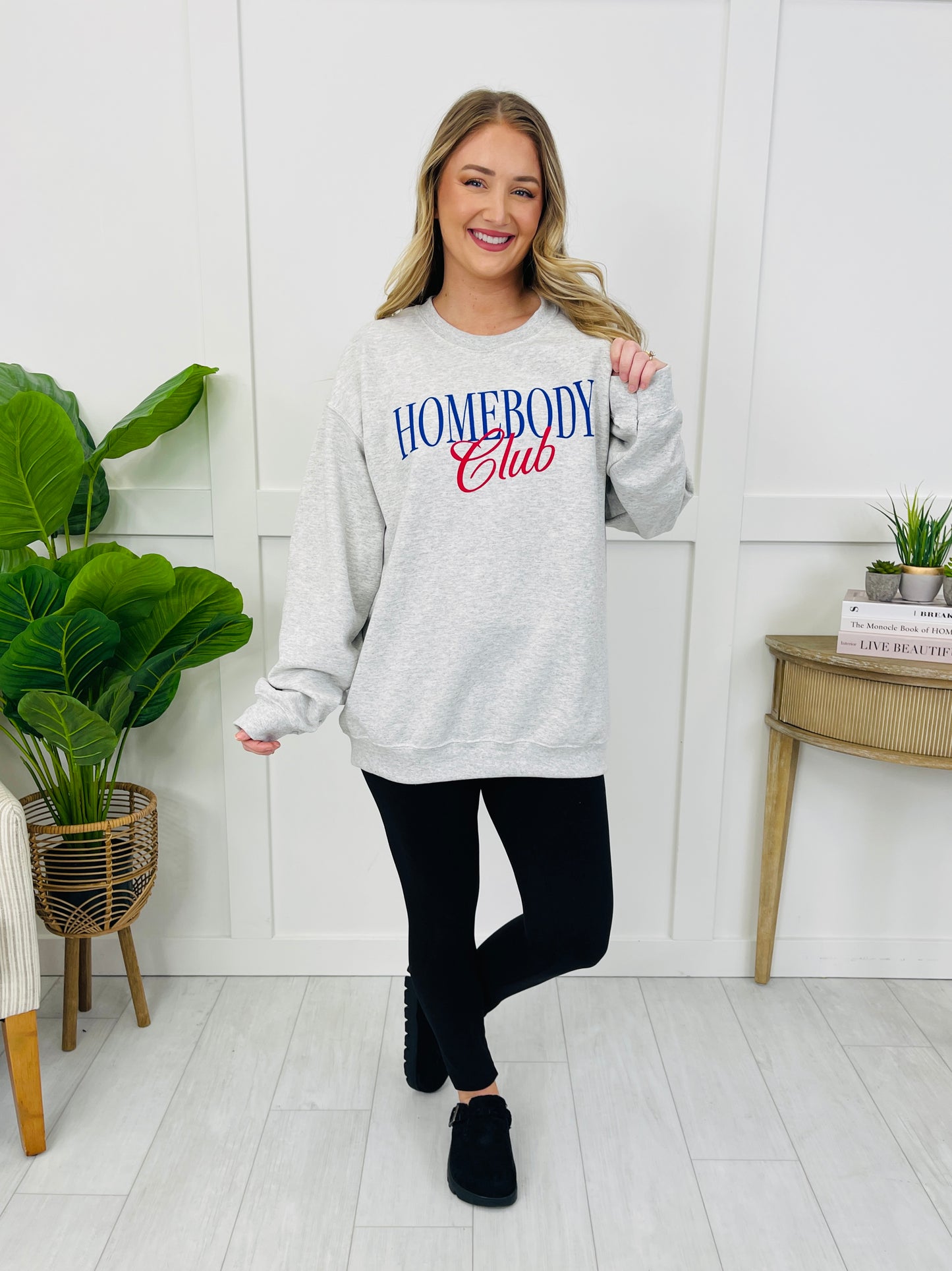 Homebody Club Graphic Crewneck Sweatshirt