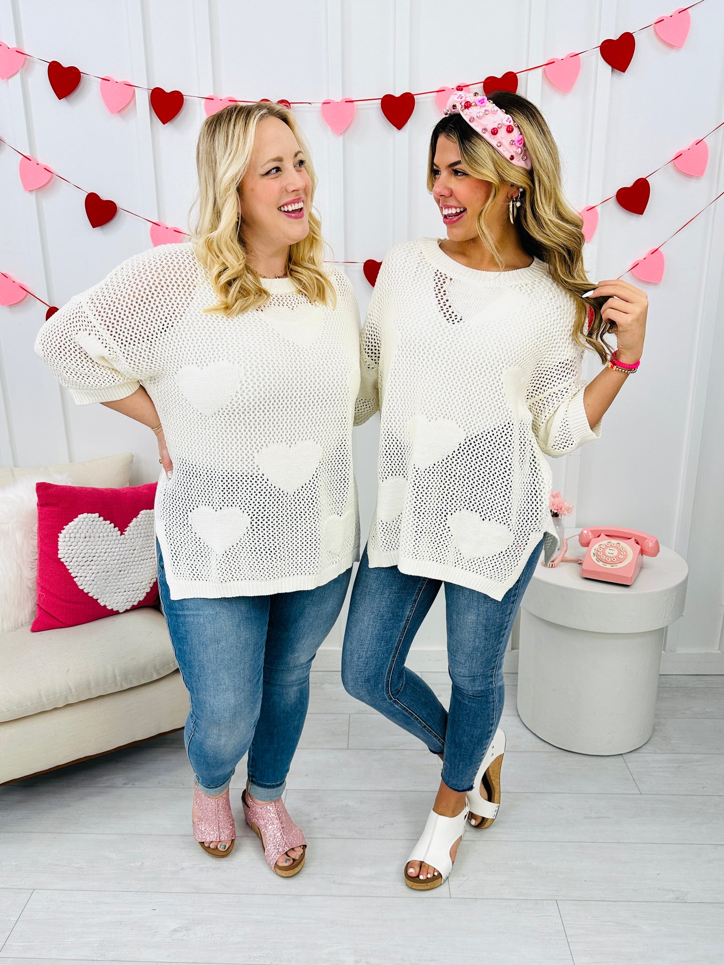 Mesh Of My Heart Sweater- Multiple Colors!