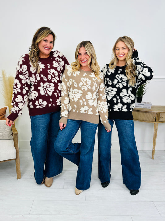 Feeling Floral Sweater in Multiple Colors!