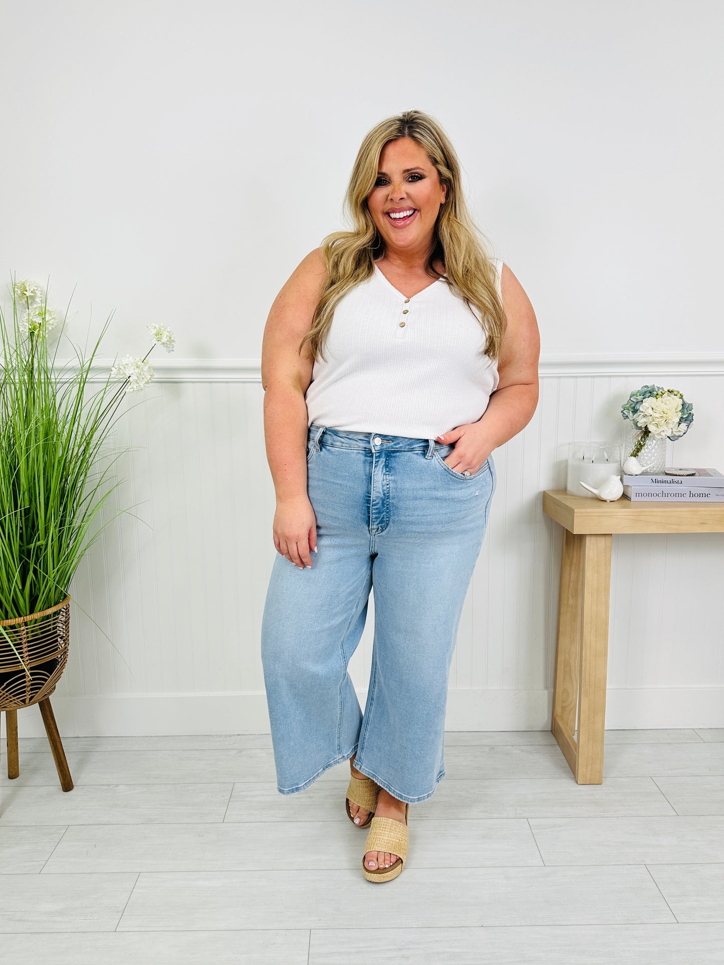 The Perfect Pick Cropped Wide Leg Jeans in Multiple Inseams