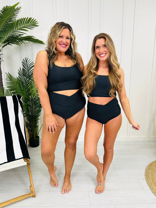 The Olivia Swim Top In Black