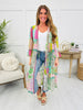 Spun In Rhythm Kimono in Green Mix