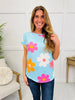 The Retro Petal Tee in Blue