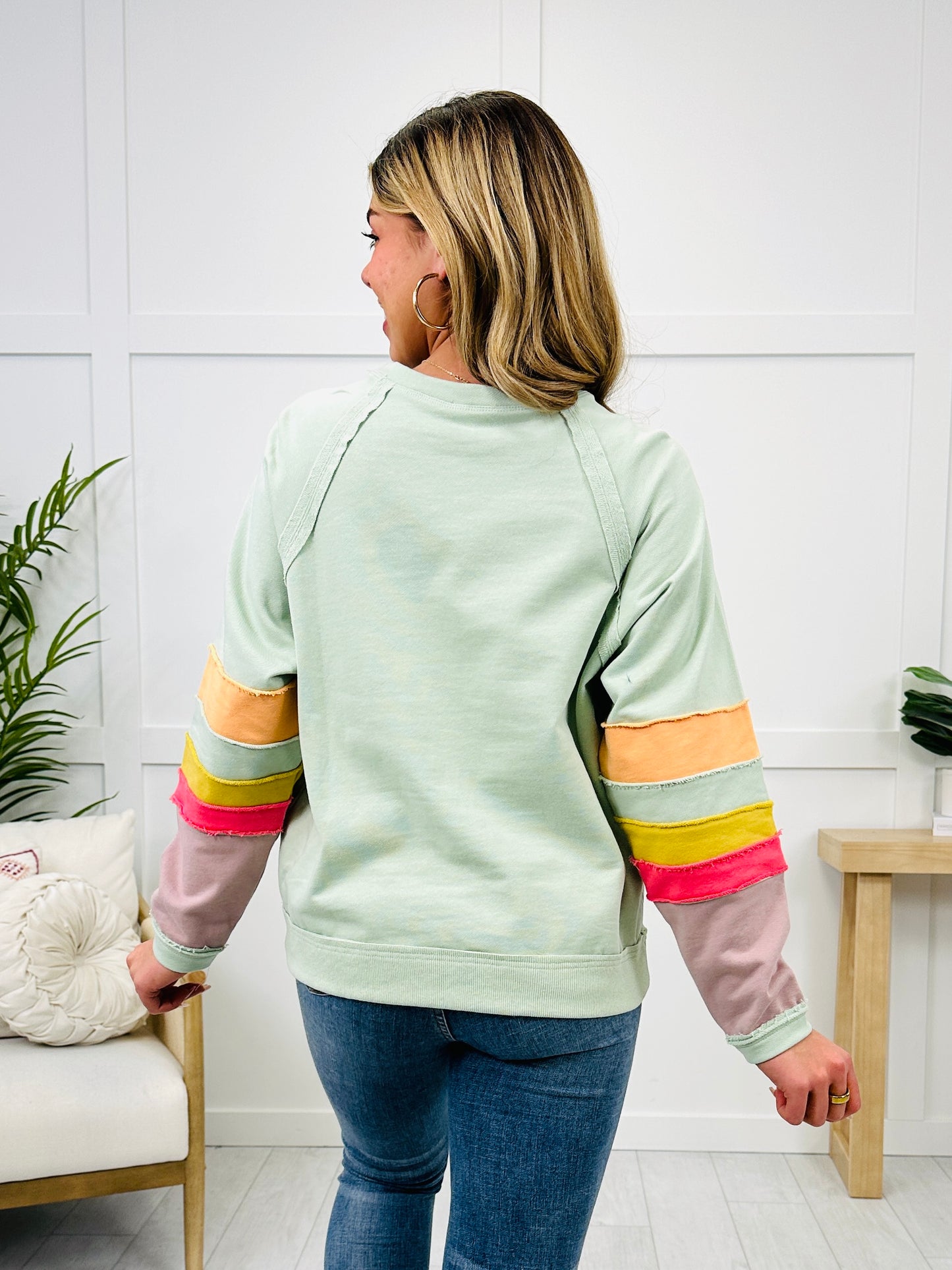 Prism Perfection Pullover In Sage