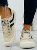 Seaside Slip-Ons Sneakers In Oatmeal/Black