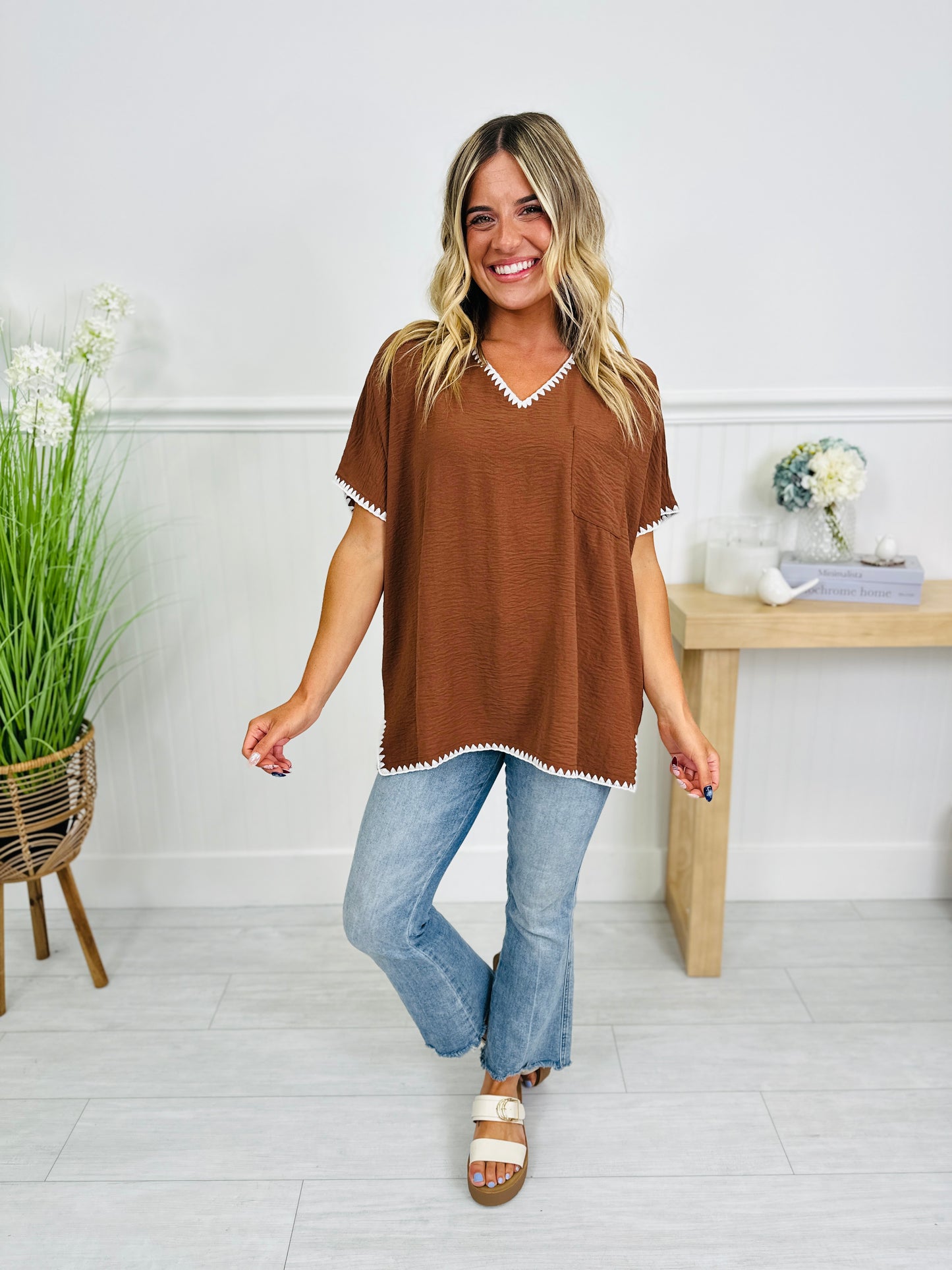 Stitched In Style Top In Multiple Colors