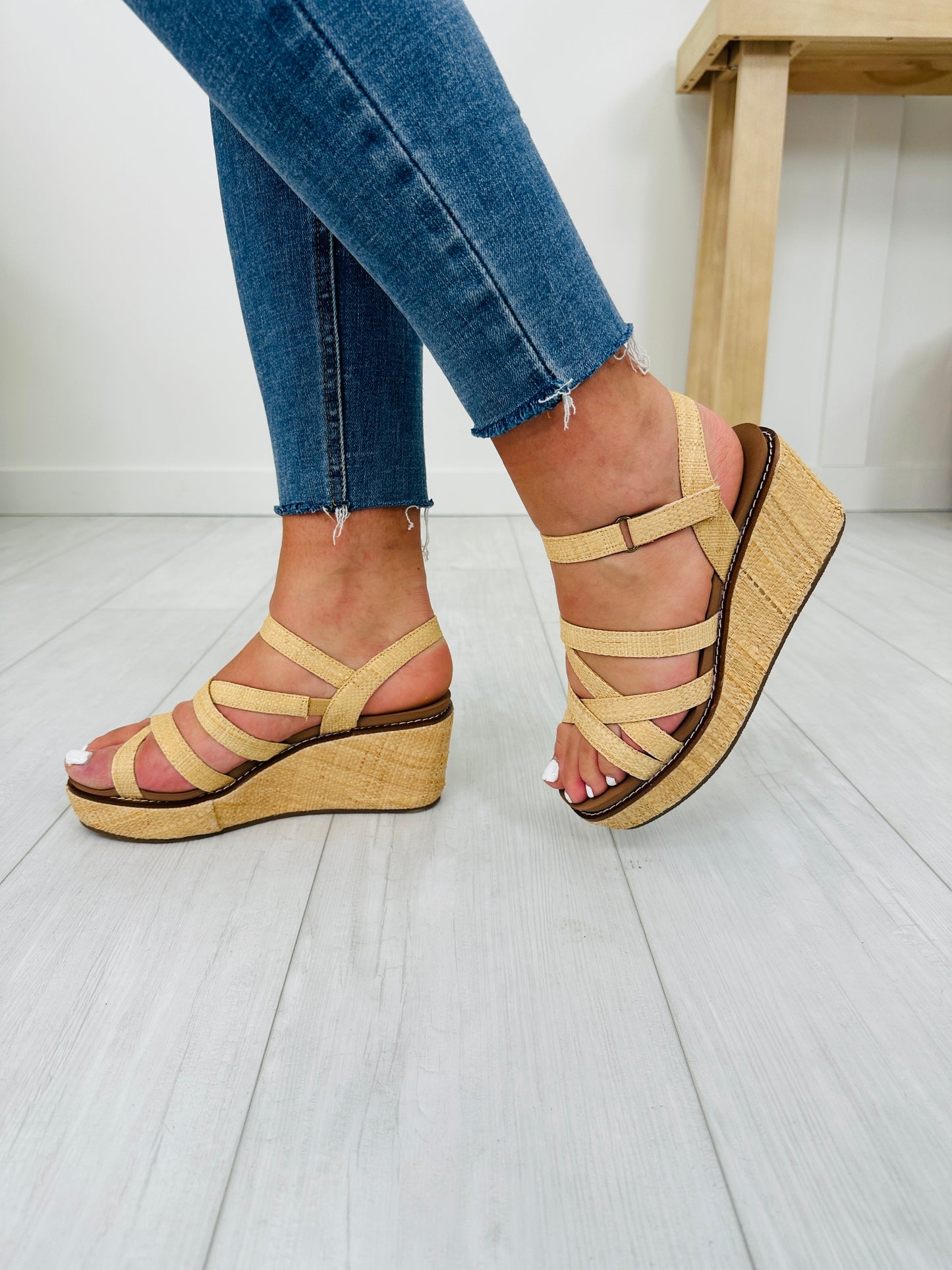 Bloom & Go Wedges In Raffia