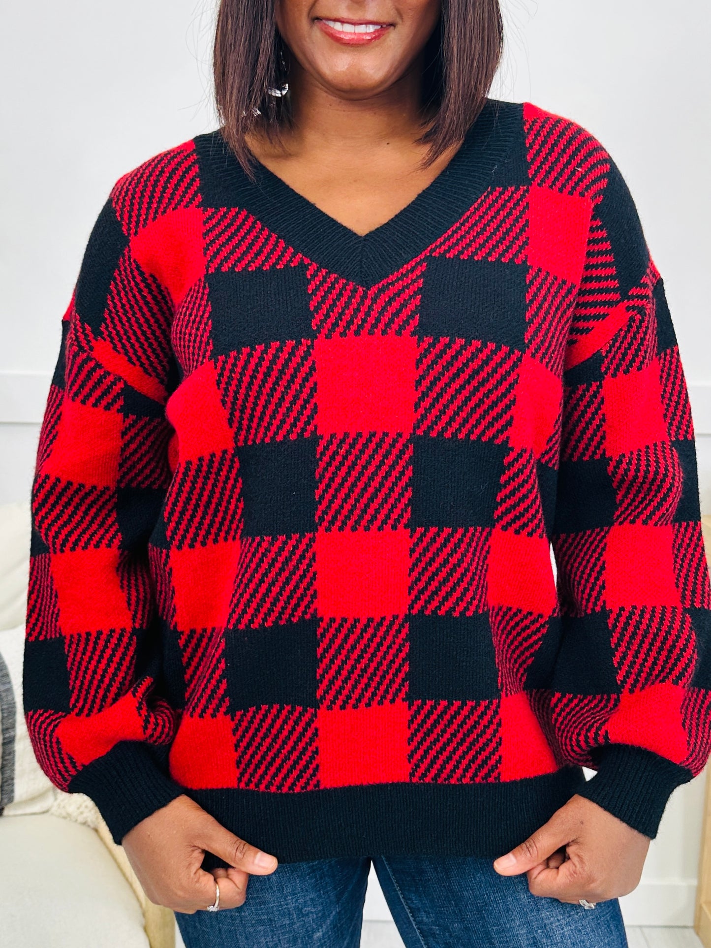 Midnight Grid Sweater