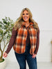 Pretty In Plaid Vest In Rust