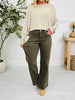 Olive On Repeat Tummy Control Straight Jeans