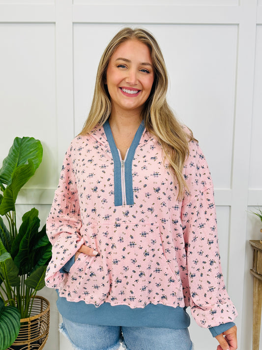 Meadow Mood Pullover In Blush Pink