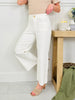 Judy Blue Whispers of White Wide Leg Cropped Jeans