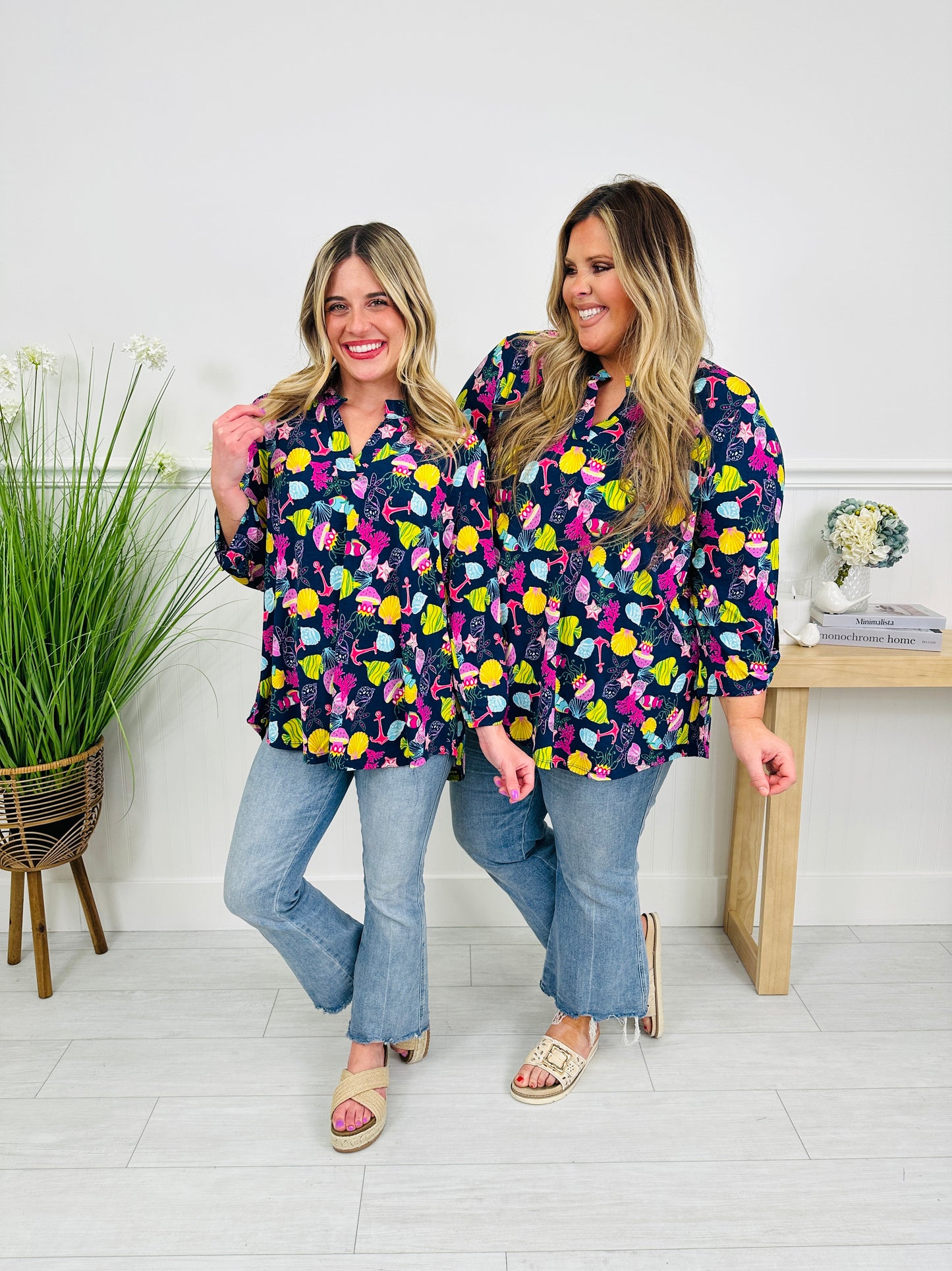 Sweet Like Spring Top in Nantucket Print