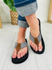 Sea The Stripes Flip Flops in Black