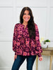 Fall Floral Fantasy Top In Plum