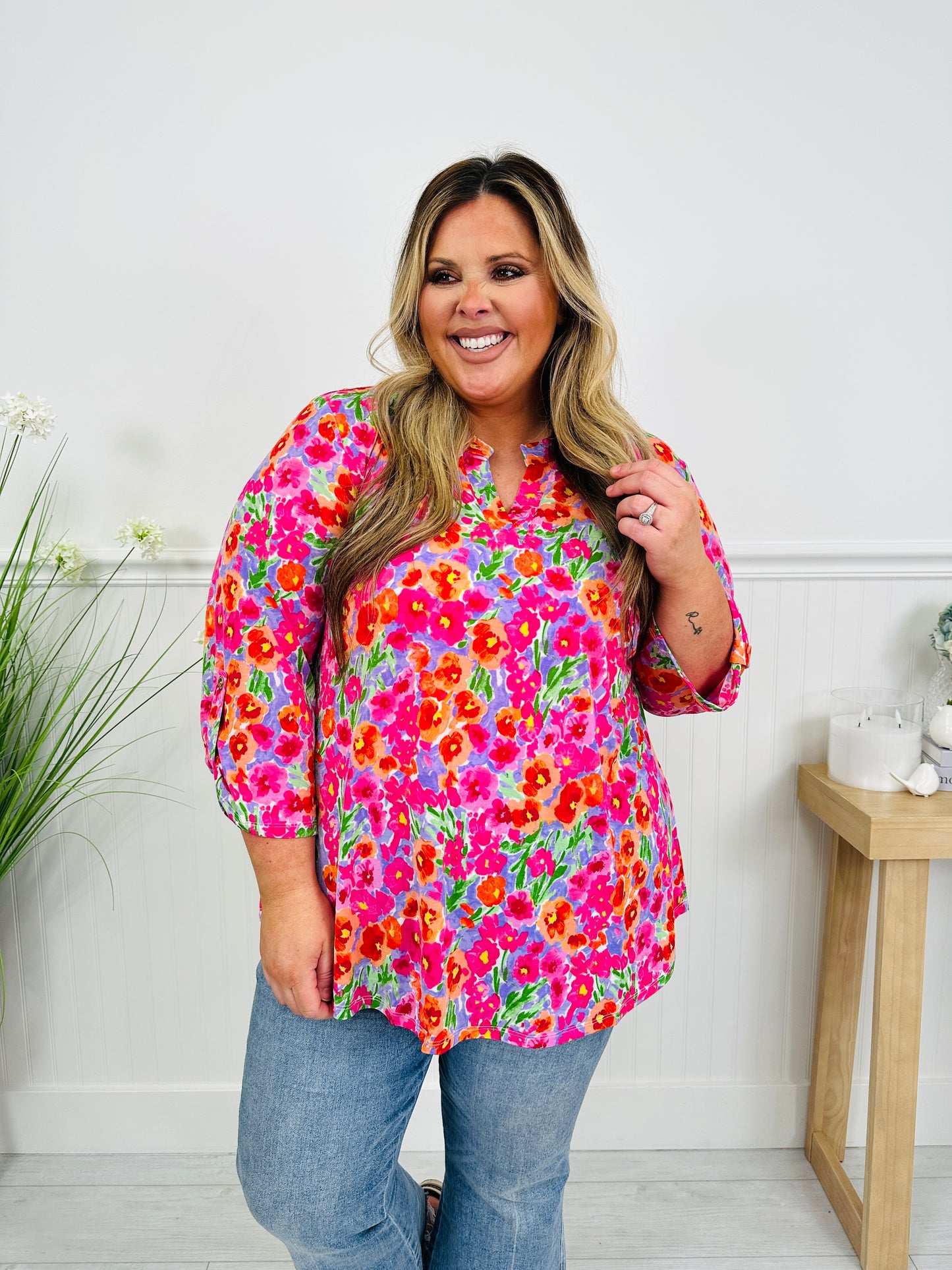 Sweet Like Spring Top in Scottsdale Print
