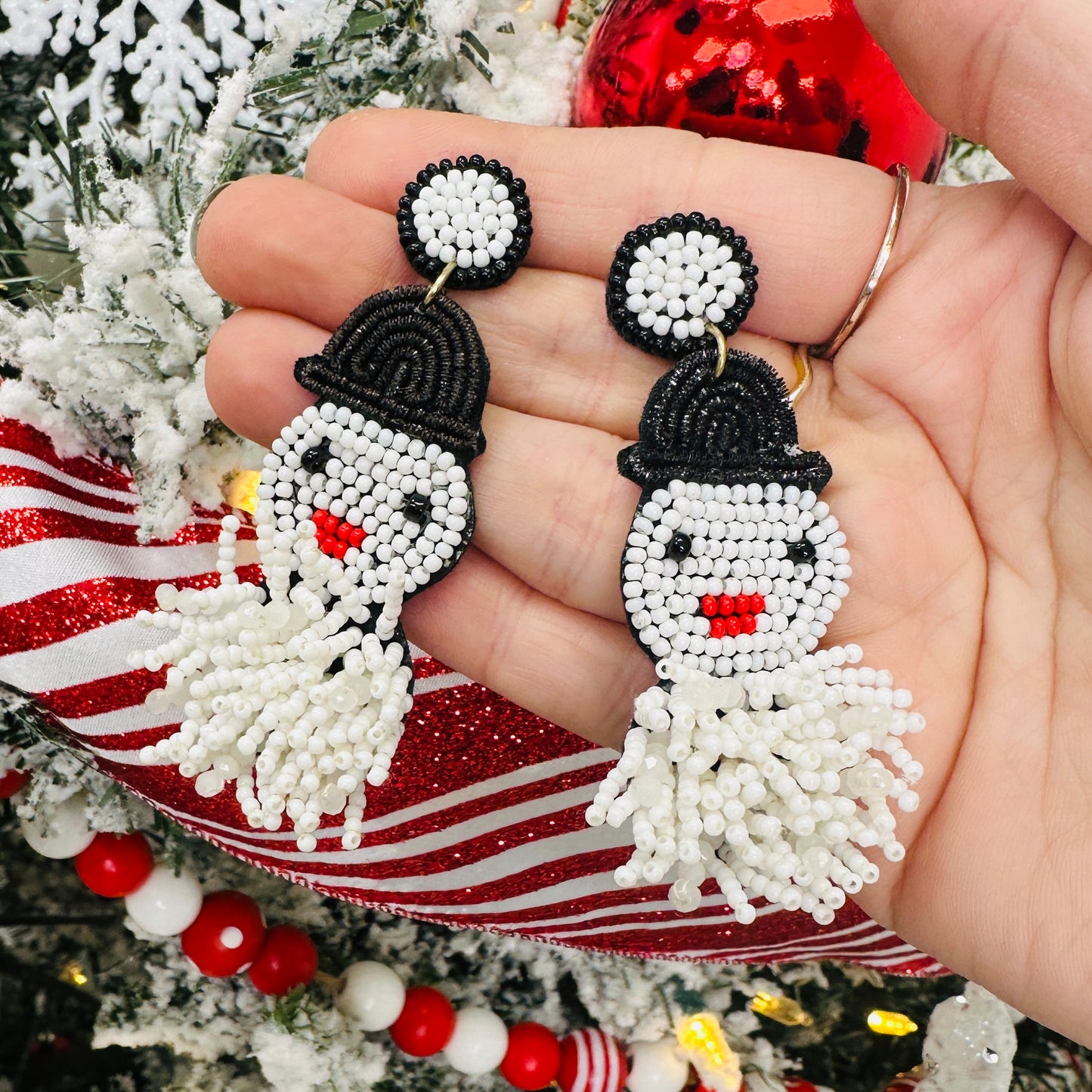 Snowman Dangle Earrings