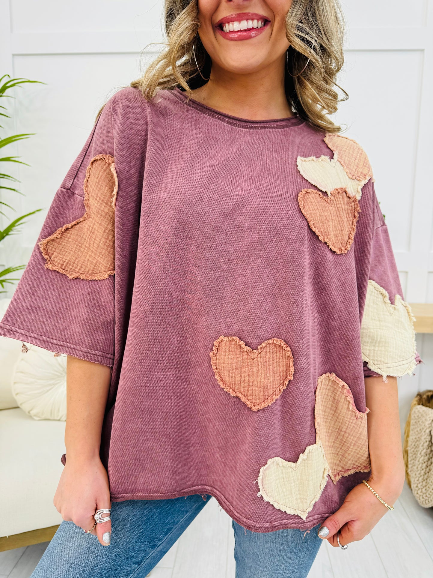 Beating Heart Top In Eggplant