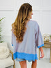Striped Sweetheart Top In Blue/Orange