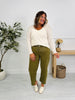 Olive You More Tummy Control Barrel Jeans