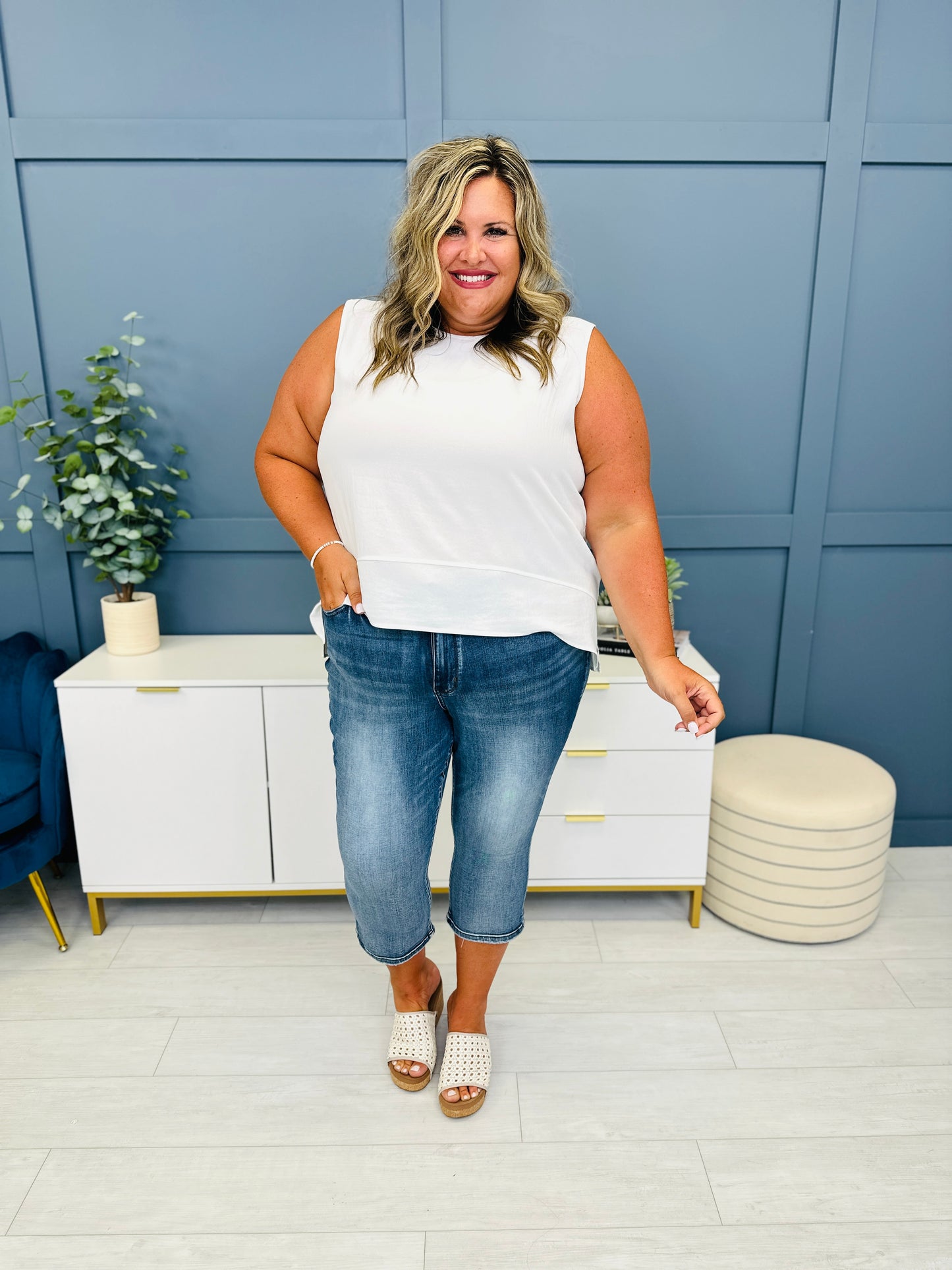 Restock! Judy Blue REG/CURVY Go Against The Grain Capri Jeans