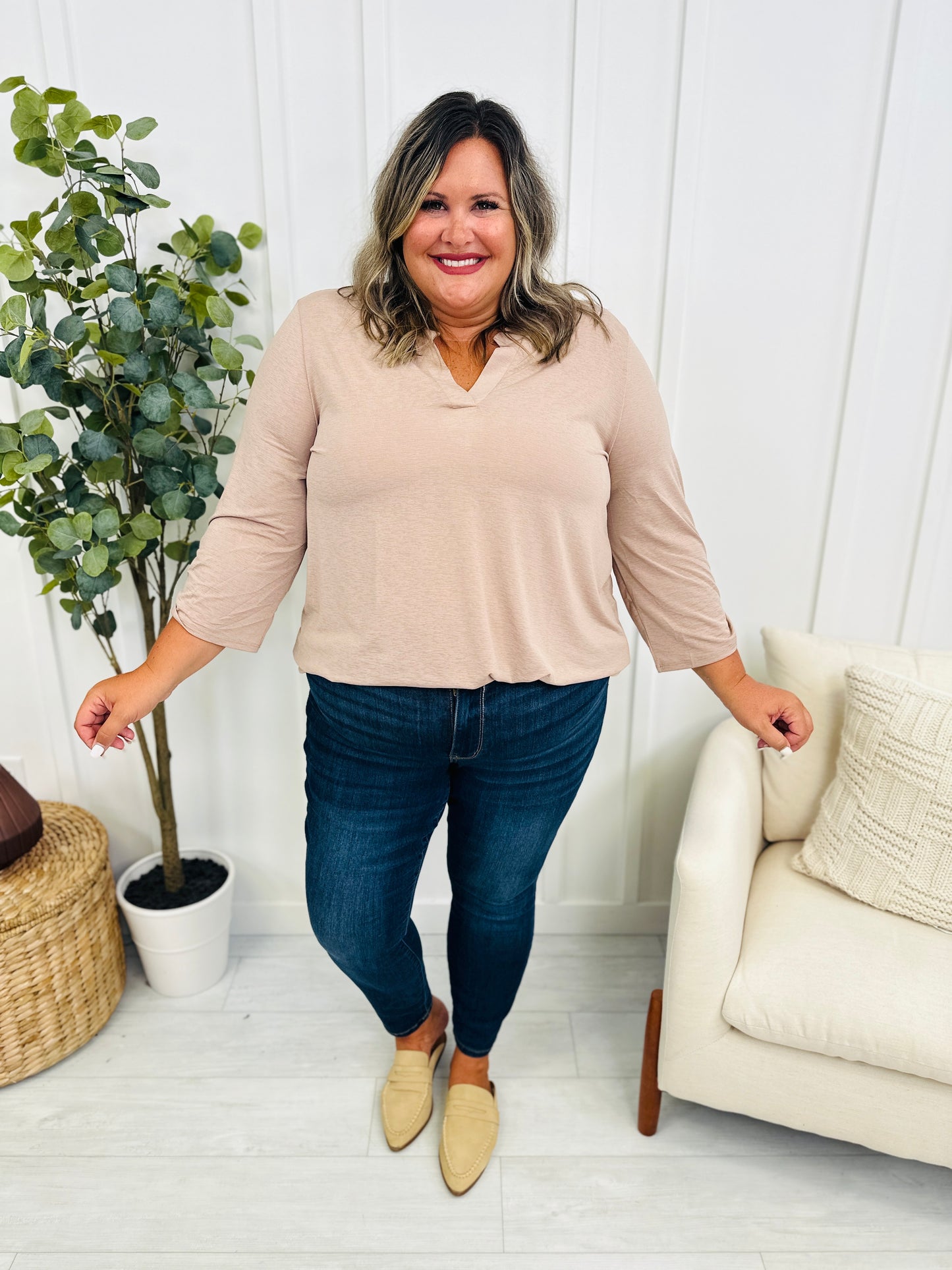 Judy Blue Reg/Curvy Blessed and NonDistressed Relaxed Fit Jeans