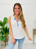 Petal Lined Tank Top In Off White
