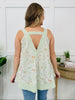 Let It Be Lovely Tank Top In Sage Multi