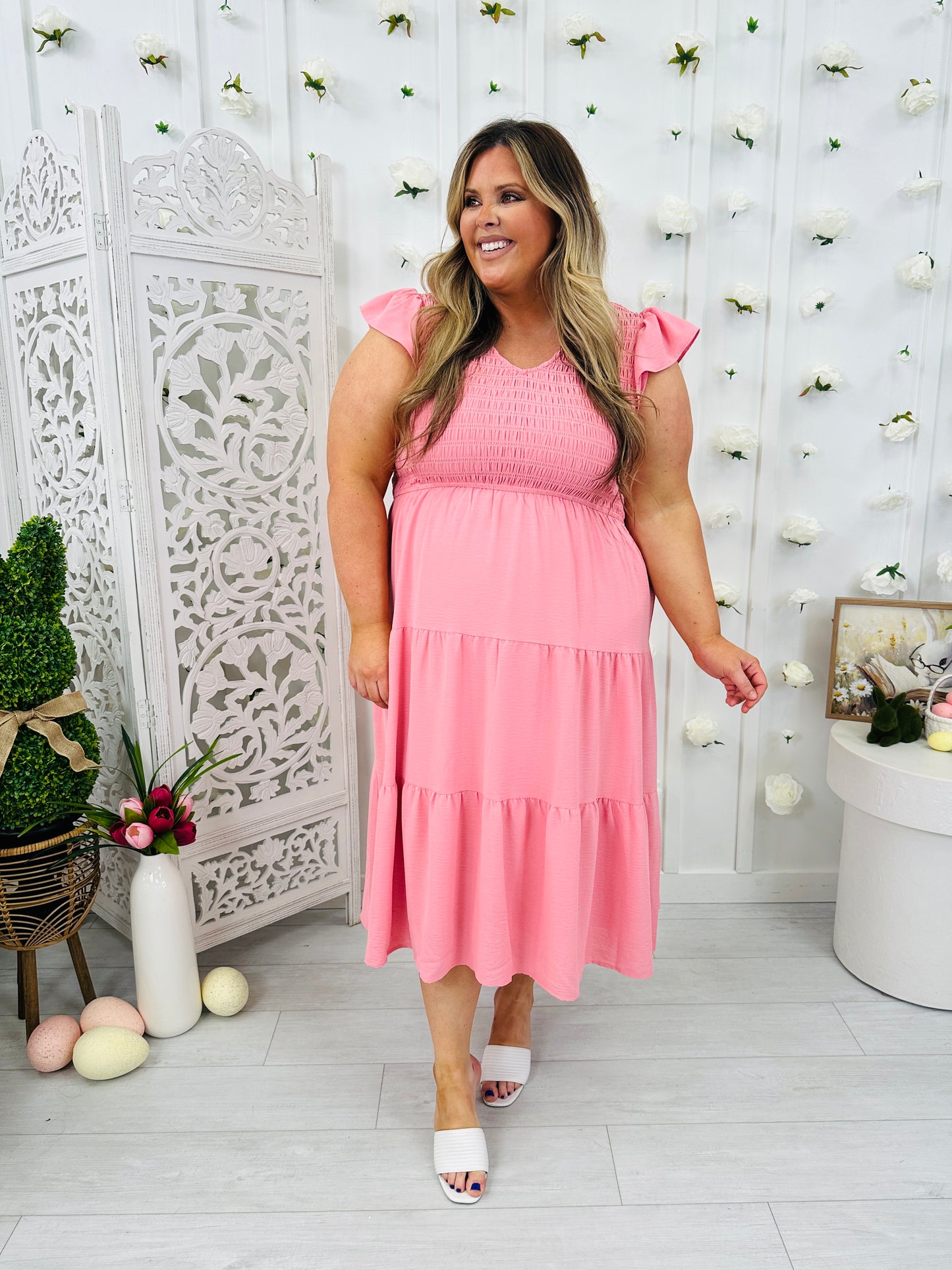 Bright Beginnings Midi Dress in Multiple Colors