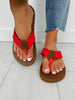 Flirt in the Firelight Flip Flops In Red