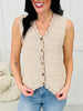 Totally Buttoned Tank Top In Oatmeal