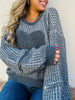 Heart To Heart Sweater In Charcoal