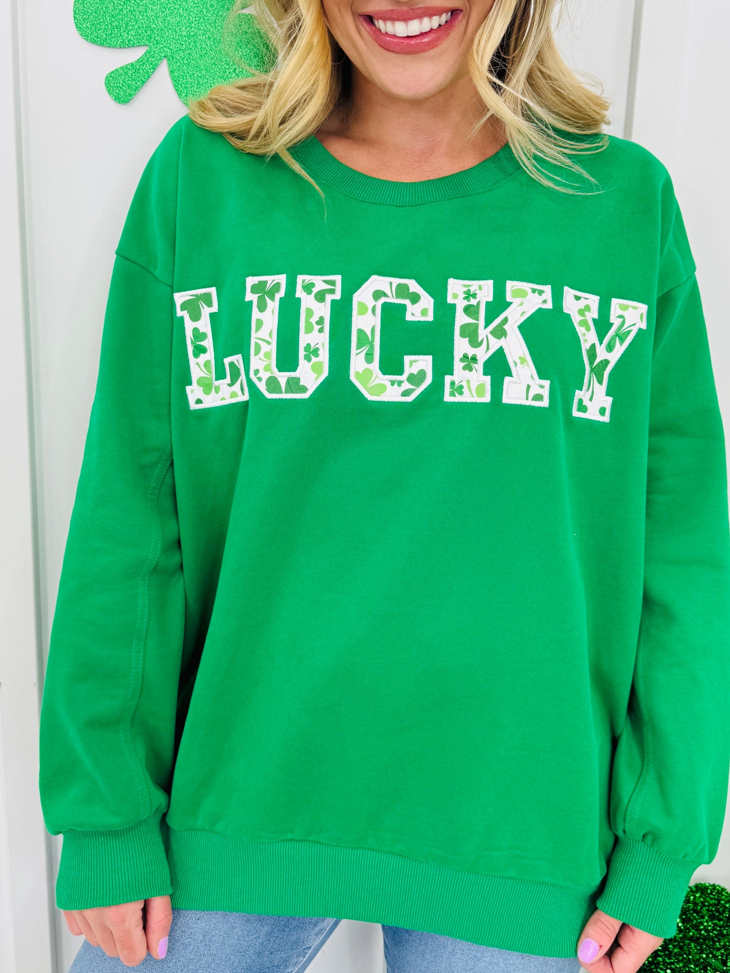 Lucky Shamrock Crewneck Sweatshirt