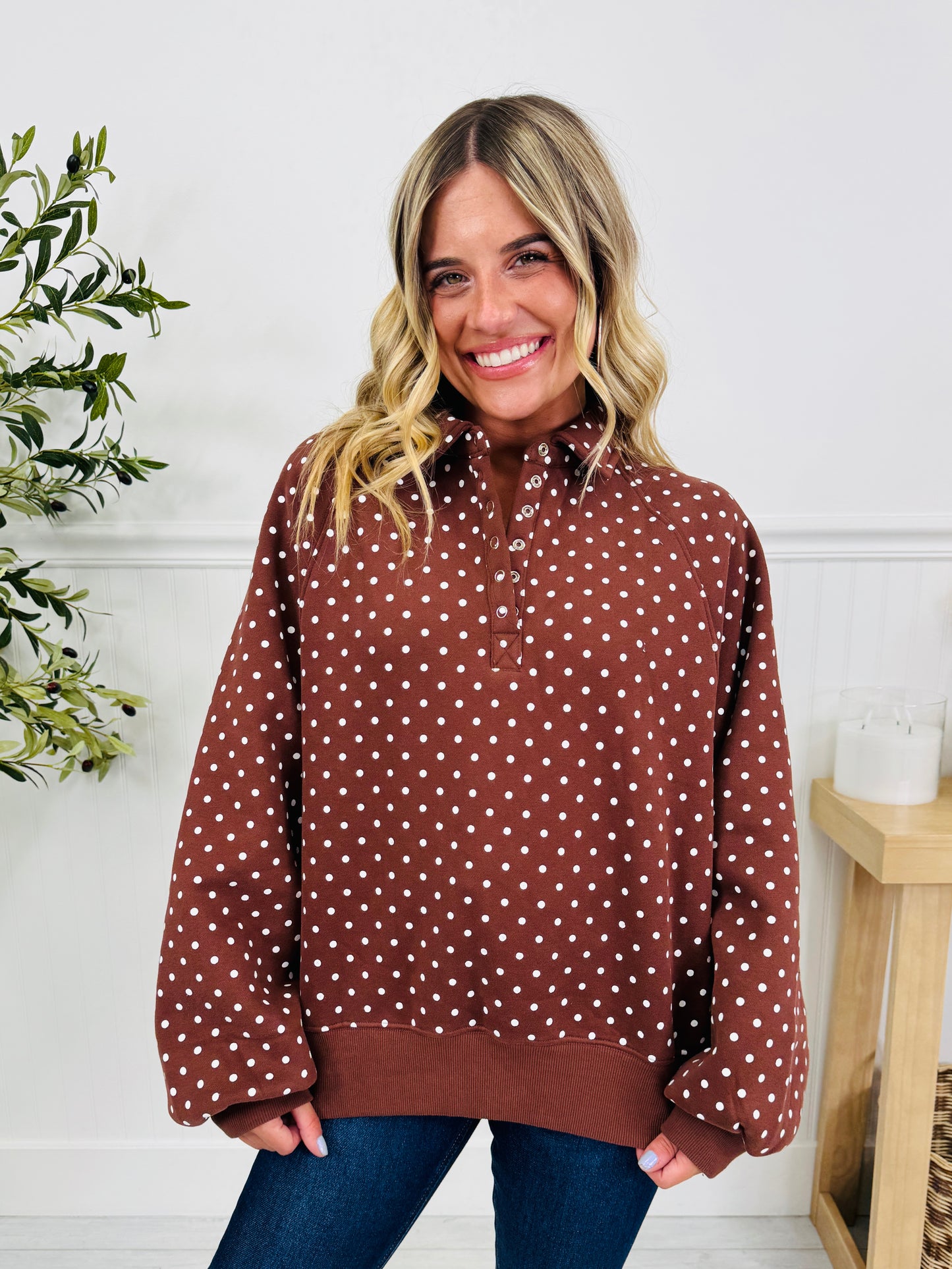 Polka Dot Perfection Pullover In Multiple Colors