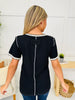Delicate Edge Top In Black
