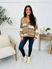 Gathered Stripes Cardigan in Brown Combo