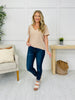 Delicate Edge Top In Mocha Beige
