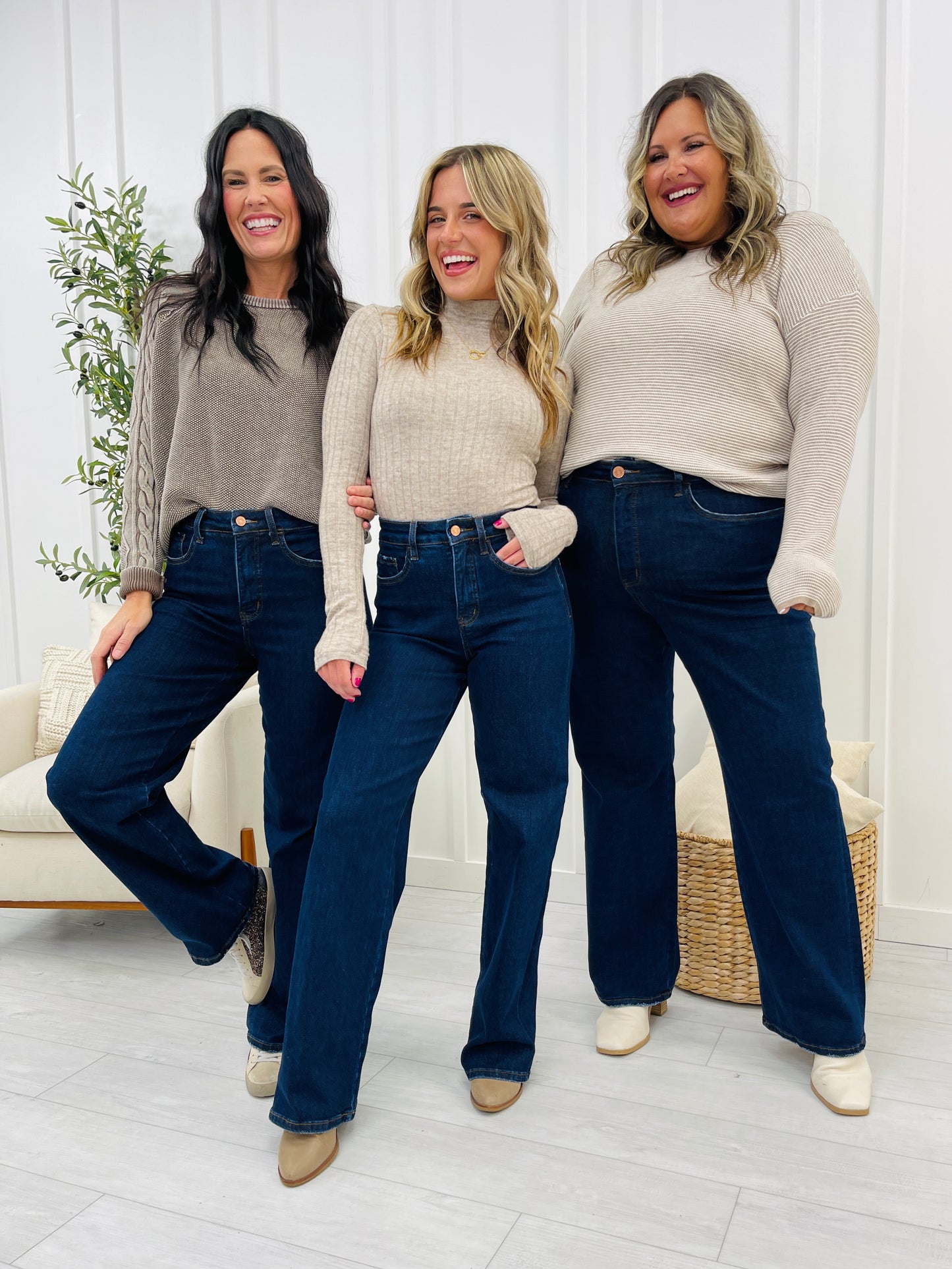 Lovervet Straight To the Point Tummy Control Straight Jeans in Reg/Curvy